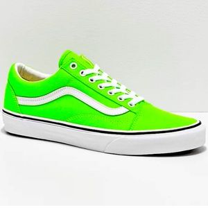 Vans old skool neon green canvas sneaker shoes